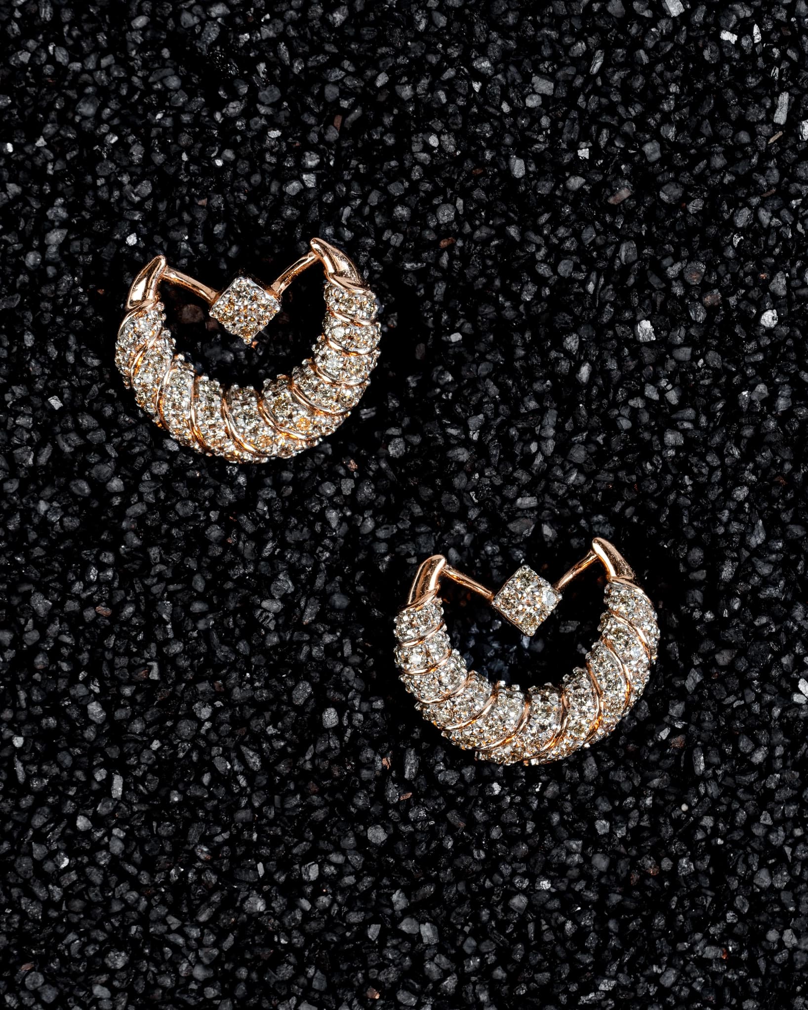 Half Moon Diamond Earrings
